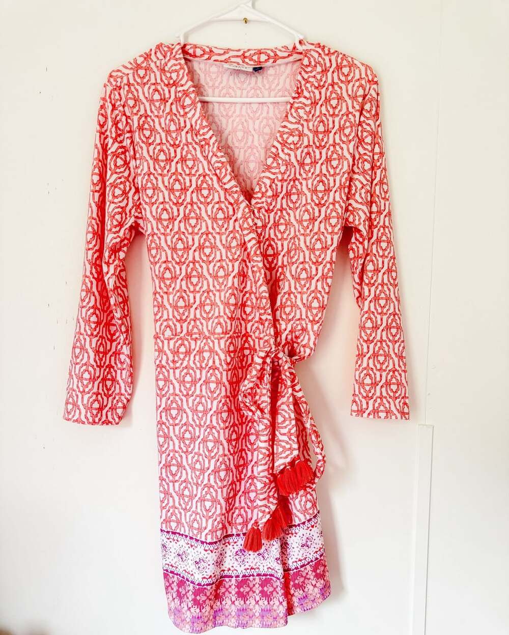 Cabana Life Tassel Napa Print Wrap Romper